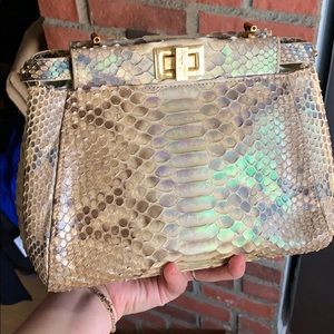 FENDI Python 🐍 rainbow clutch / bag